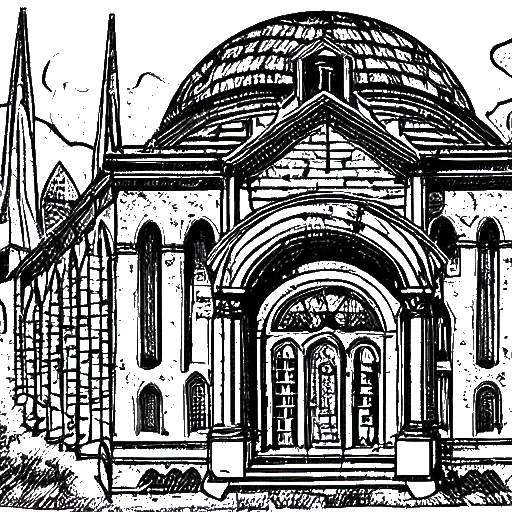 AI rendering of a domed church.