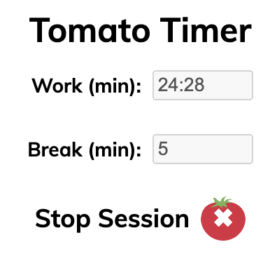 A Pomodoro Timer.